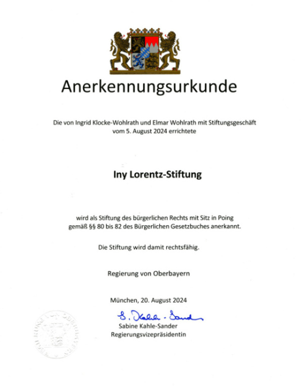 Anerkennungsurkunde